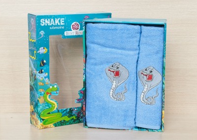 Подарочный набор полотенец 70x140 и 50x90 Best Rose Змея RS8255-06